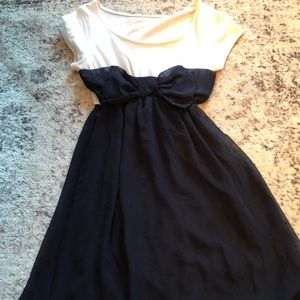 Navy and white dress